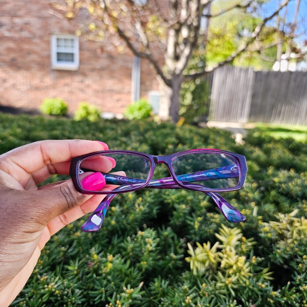 Missoni Mm00606 Purple Multi Rectangular Eyeglass… - image 7